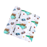 Gift Set: North Carolina Baby Muslin Swaddle Blanket and Burp Cloth/Bib Combo by Little Hometown