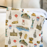 Gift Set: Philadelphia Baby Muslin Swaddle Blanket and Burp Cloth/Bib Combo by Little Hometown