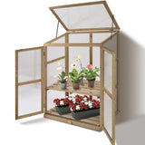 30 x 22 x 43 Inch Garden Portable Wooden Greenhouse