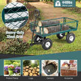 Heavy Duty Garden Utility Cart Wagon Wheelbarrow