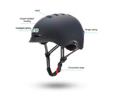 Bike Helmet with USB Rechargeable Lights by Happy EBikes