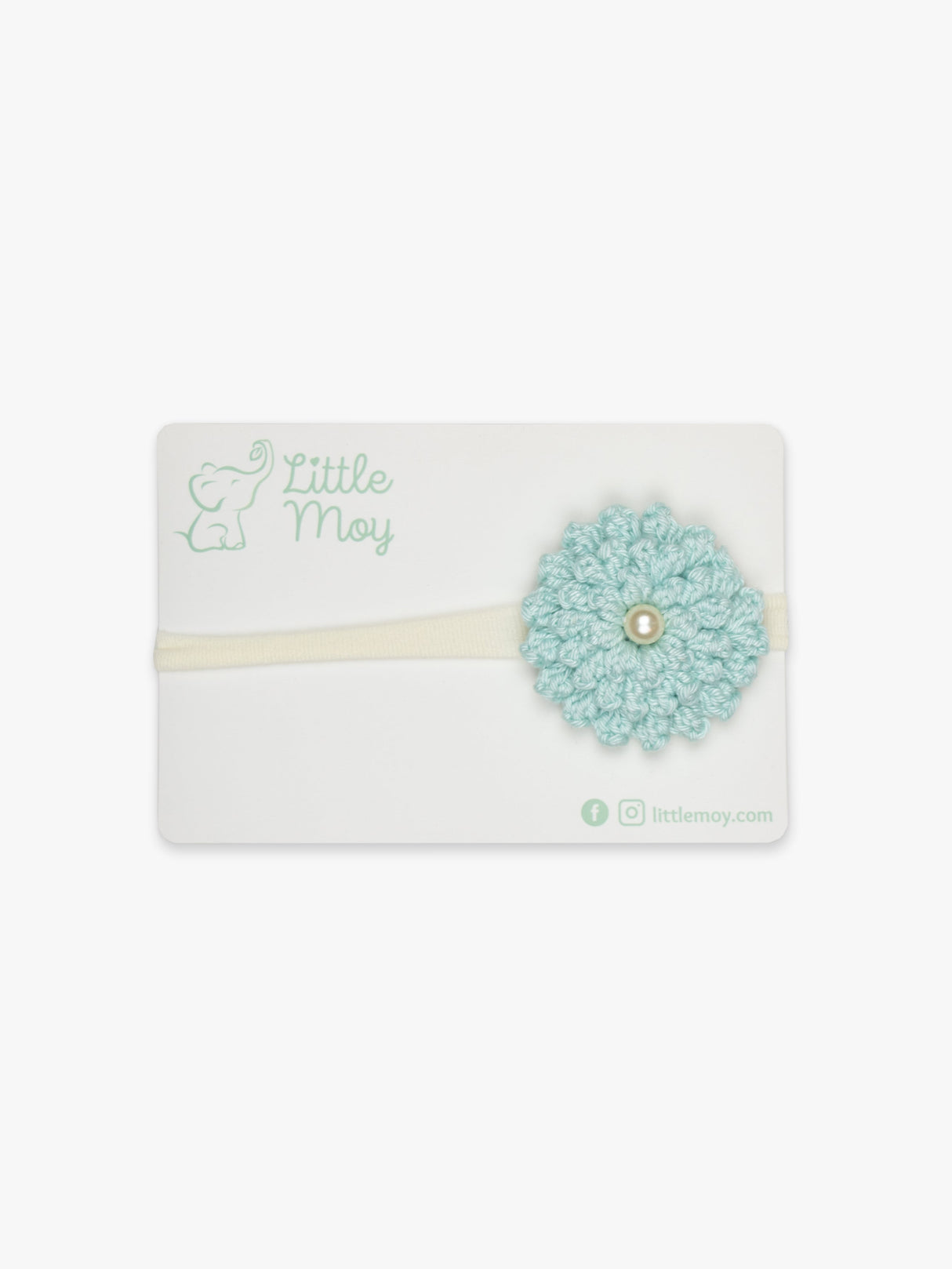 Crochet Flower Headband - Blue by Little Moy