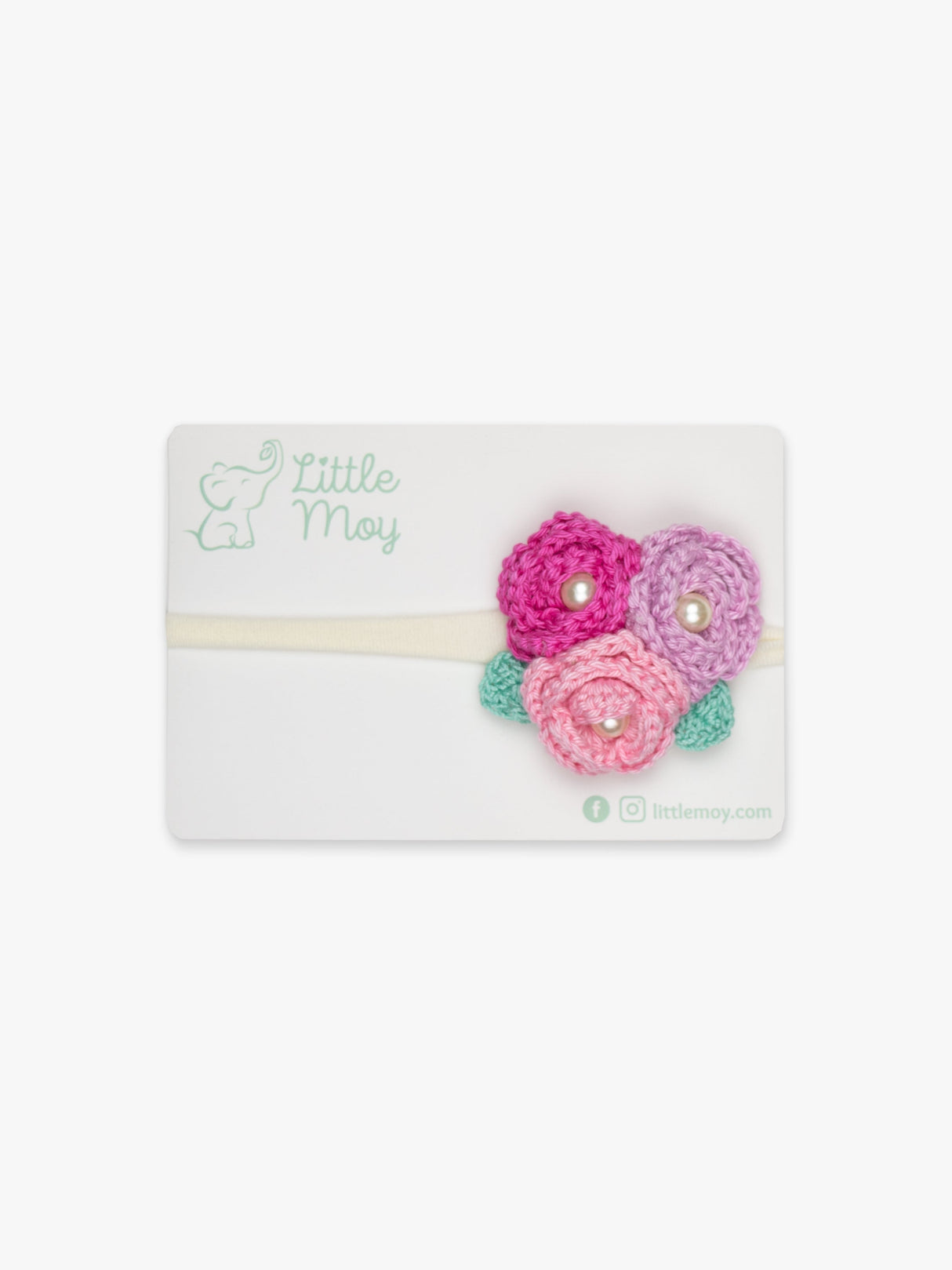 Crochet Flowers Headband - Three Roses by Little Moy