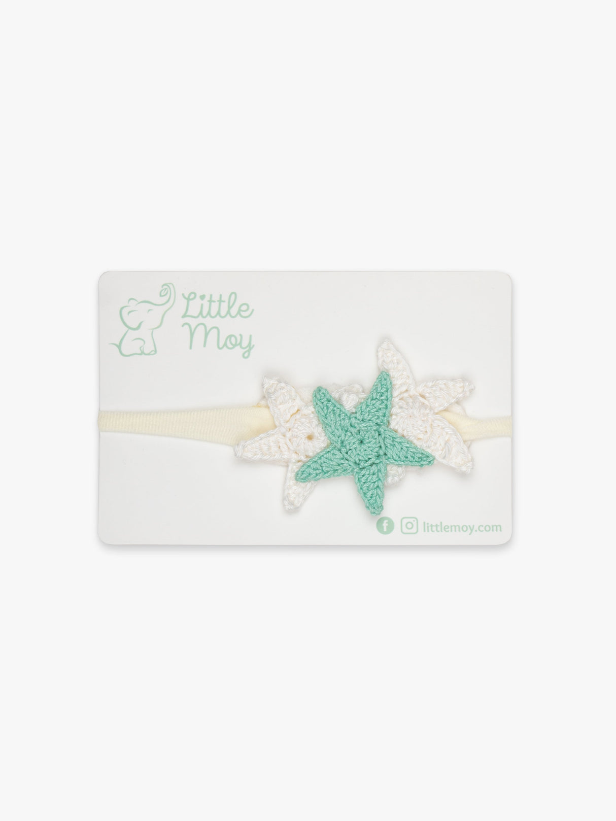 Crochet Starfish Headband - Green by Little Moy