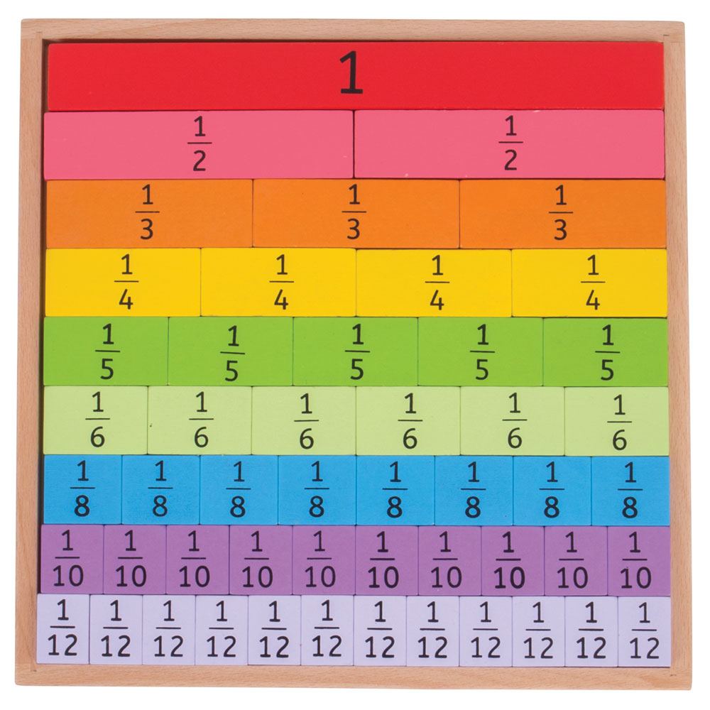 Fractions Tray by Bigjigs Toys US