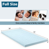 4 Inch Gel Injection Memory Foam Mattress Top Ventilated Mattress Double Bed-Twin Size