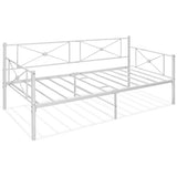 Metal Daybed Frame Twin Size with Slats-White