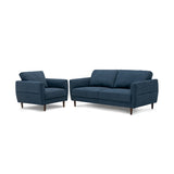 Modern Upholstered Accent Chair Single Sofa Armchair-Navy