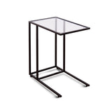 Sofa End Table Coffee Side Table with Glass Top