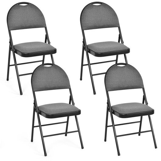 2/4 Pieces Padded Folding Dining Chairs with Backrest-Set of 4