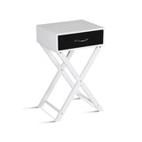 Modern X-Shape Accent Side End Table-Black