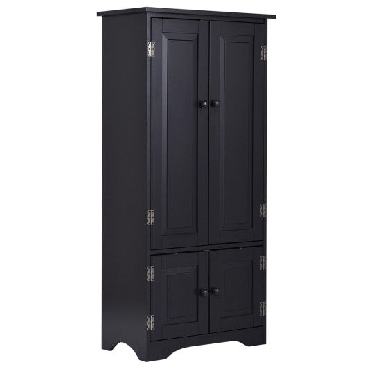 Accent Storage Cabinet Adjustable Shelves-Black