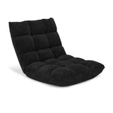 Adjustable 14-Position Floor Chair Folding Lazy Gaming Sofa Chair-Black