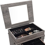 Standing Jewelry Cabinet Storage Organizer with Wooden Legs