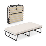 Twin Size Folding Guest Bed with Memory Foam Mattress Made in Italy