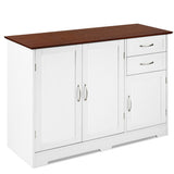 Buffet Storage Cabinet  Kitchen Sideboard with 2 Drawers-White