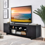 Modern Wood Universal TV Stand for TV up to 65 Inch with 2 Storage Cabinets