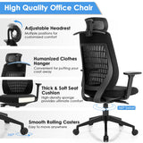 High Back Mesh Office Chair with Clothes Hanger