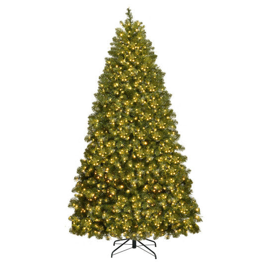 Pre-Lit Artificial PVC Christmas Tree with LED Lights and Stand-7 ft