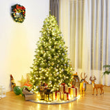 Pre-Lit Artificial PVC Christmas Tree with LED Lights and Stand-7 ft