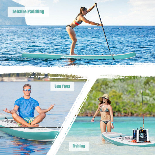 10.5 ft Inflatable Stand Up Paddle Board Surfboard with Aluminum Paddle Pump-11 ft