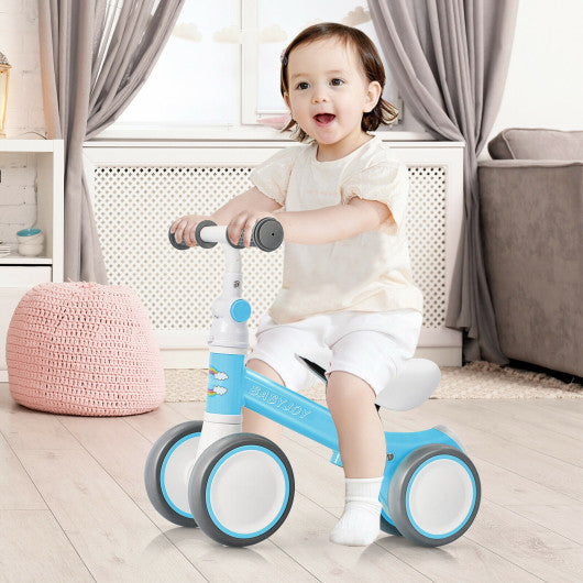 Baby Balance Bike with Adjustable seat and Handlebar for 6 - 24 Months-Blue
