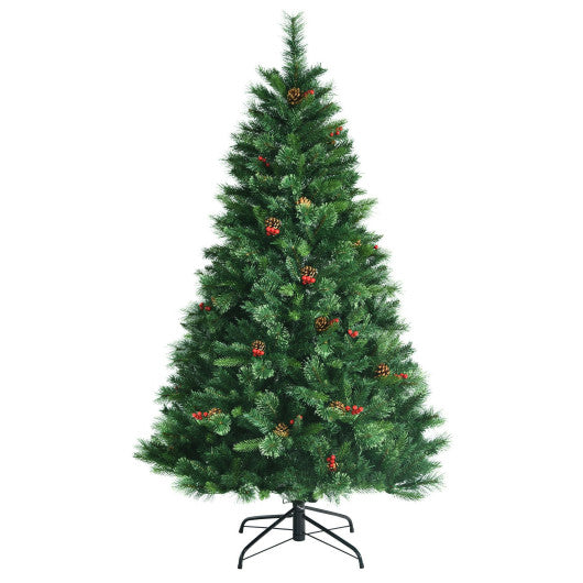 6 Feet Pre-Lit Christmas Spruce Tree with 790 Tips and 350 Lights