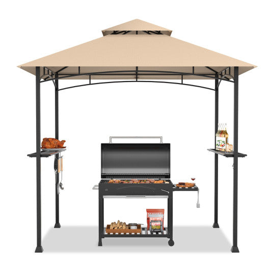 8 x 5 Feet 2-Tier BBQ Grill Gazebo Barbecue Canopy