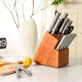 16-Piece Stainless Steel Kitchen Knife Set with Sharpener