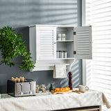 Bathroom Medicine Cabinet with Height Adjustable Shelf and Towels Bar