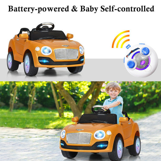 6V Kids Ride on Car RC Remote Control with MP3-Golden
