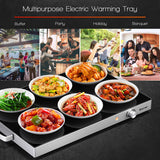 22 x 14 Inch Electric Warming Tray Hot Plate Dish Warmer with Adjustable Temperature