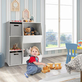 Kids Toy Storage Cabinet Shelf Organizer-White