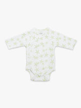 Organic Cotton Kimono Bodysuit - Green Starfish by Little Moy