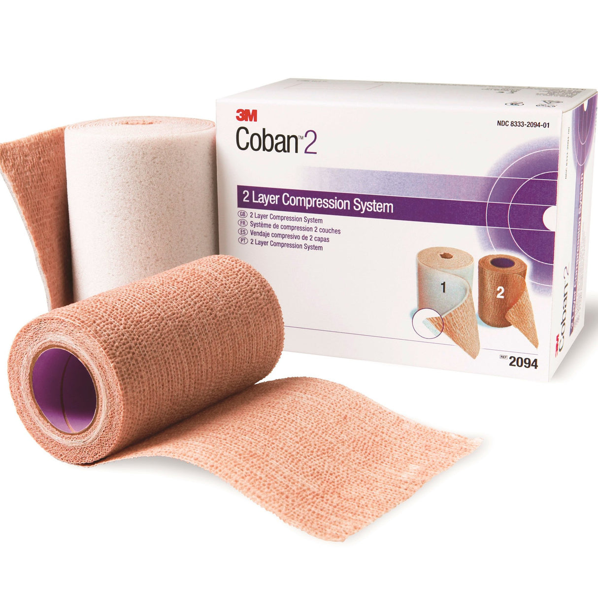 3M™ Coban™ 2 Self-adherent / Pull On Closure Two-Layer Compression Bandage System