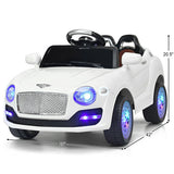 6V Kids Ride on Car RC Remote Control with MP3-White
