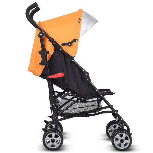 Folding Lightweight Baby Toddler Umbrella Travel Stroller-Orange