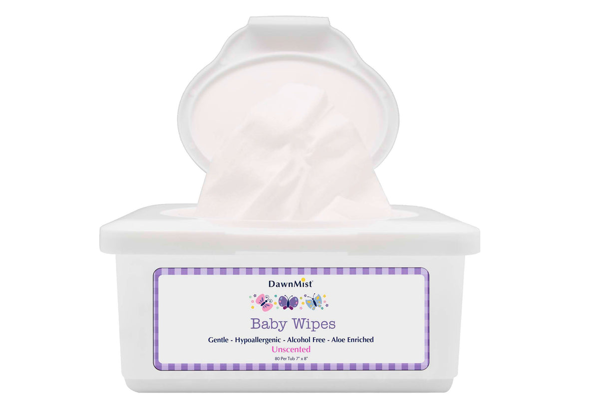 DawnMist® Unscented Baby Wipes, Tub