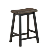 24 Inch Height Set of 2 Home Kitchen Dining Room Bar Stools-Gray