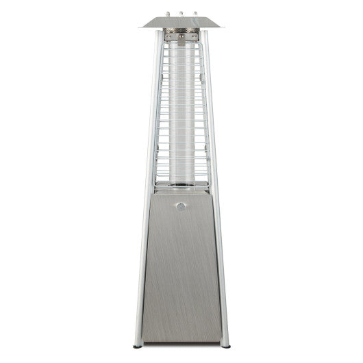 9500 BTU Portable Stainless Steel Tabletop Patio Heater with Glass Tube