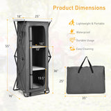 Folding Camping Storage Cabinet with 3 Shelves and Carry Bag-XL