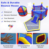 Kids Inflatable Bouncy Castle with Slide Large Jumping Area Playhouse and 735W Blower