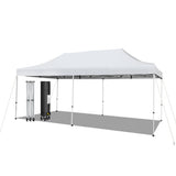10 x 20 Feet Outdoor Pop-Up Patio Folding Canopy Tent-White