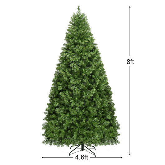 Pre-Lit Artificial PVC Christmas Tree with LED Lights anf Stand-8 ft