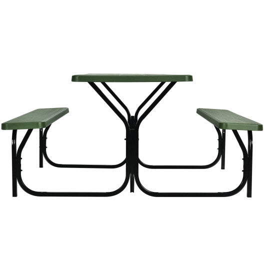 Picnic Table Bench Set for Outdoor Camping -Green
