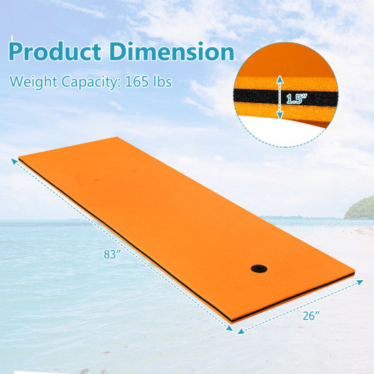 3-layer Tear-resistant Relaxing Foam Floating Pad-Orange