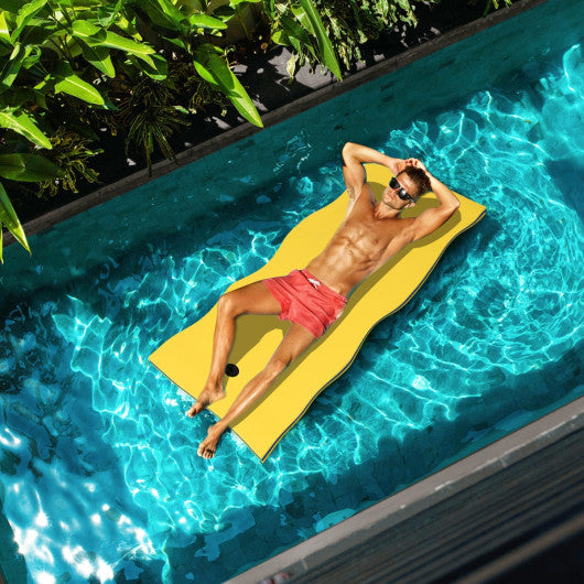 3-layer Tear-resistant Relaxing Foam Floating Pad-Yellow