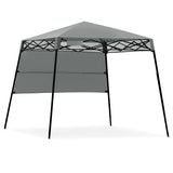 7 x 7 Feet Sland Adjustable Portable Canopy Tent with Backpack-Gray