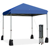 8’x8' Outdoor Pop up Canopy Tent  w/Roller Bag-Blue