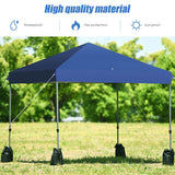 8’x8' Outdoor Pop up Canopy Tent  w/Roller Bag-Blue